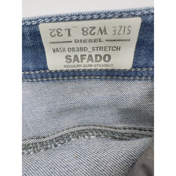 Diesel Men’s Safado Slim Straight Jeans Size 28 Grunge Y2K Classic Denim Retro - Picture 9 of 14